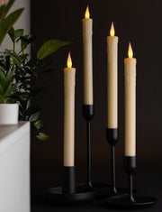 6 Pack, 10" LED Flameless Ivory Real Wax Drip Pillar Candles w/Remote Controller, On/Off Button, Dimmable, Flicker/Static Mode, Battery Operated - West Ivory LED Lighting
