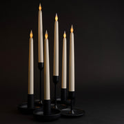 11" Ivory Taper Flameless LED Candle Lights, On/Off Button - West Ivory LED Lighting
