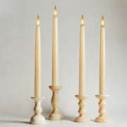 11" Ivory Taper Flameless LED Candle Lights, On/Off Button - West Ivory LED Lighting