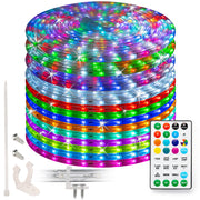 LED 10 Color Changing Rope Light 12-Modes w/ Remote Outdoor Lighting - West Ivory LED Lighting