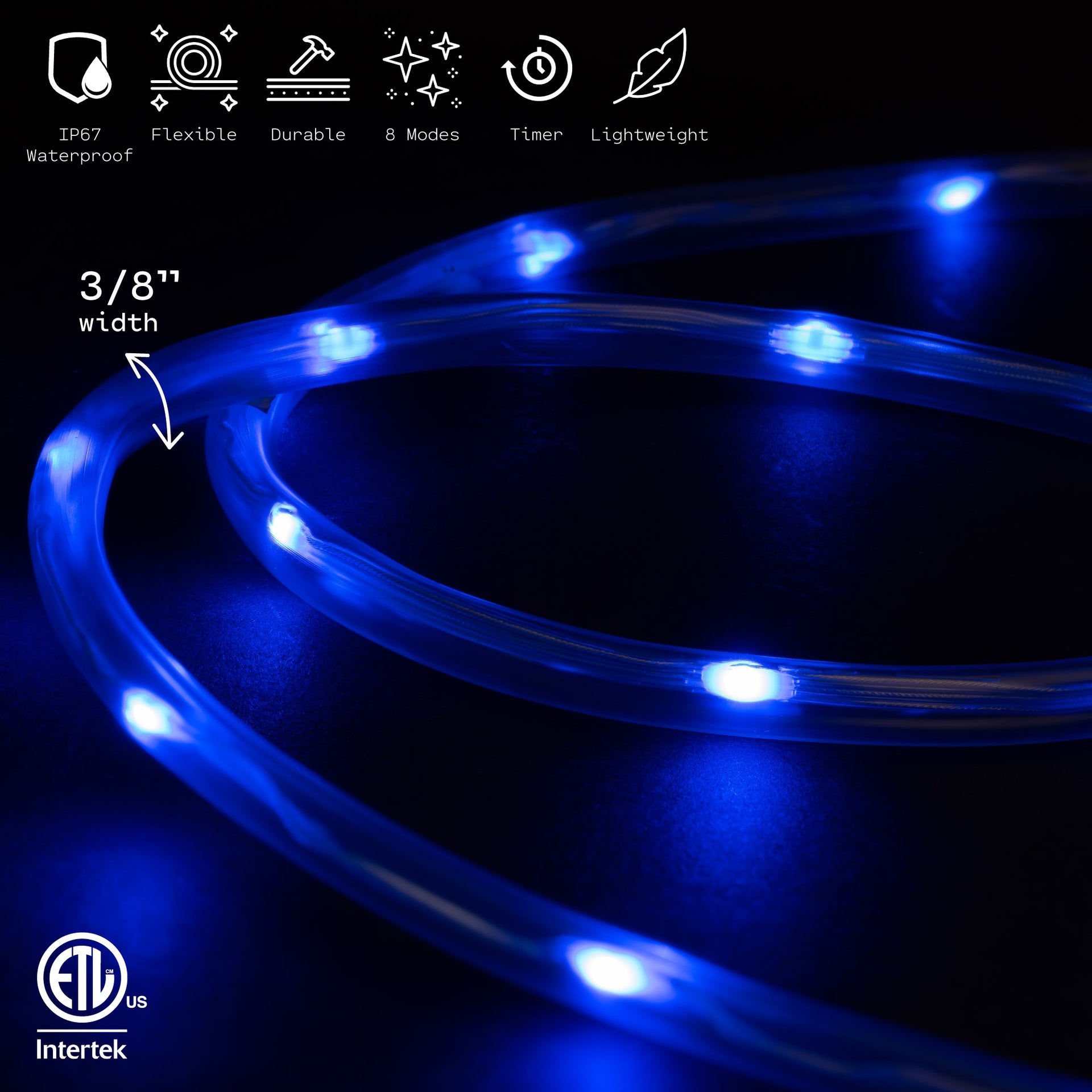 LED String Lights with Protective Tubing Outdoor Lighting - West Ivory LED Lighting
