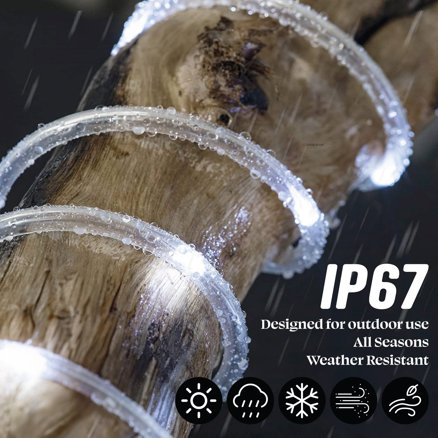LED String Lights with Protective Tubing Outdoor Lighting - West Ivory LED Lighting