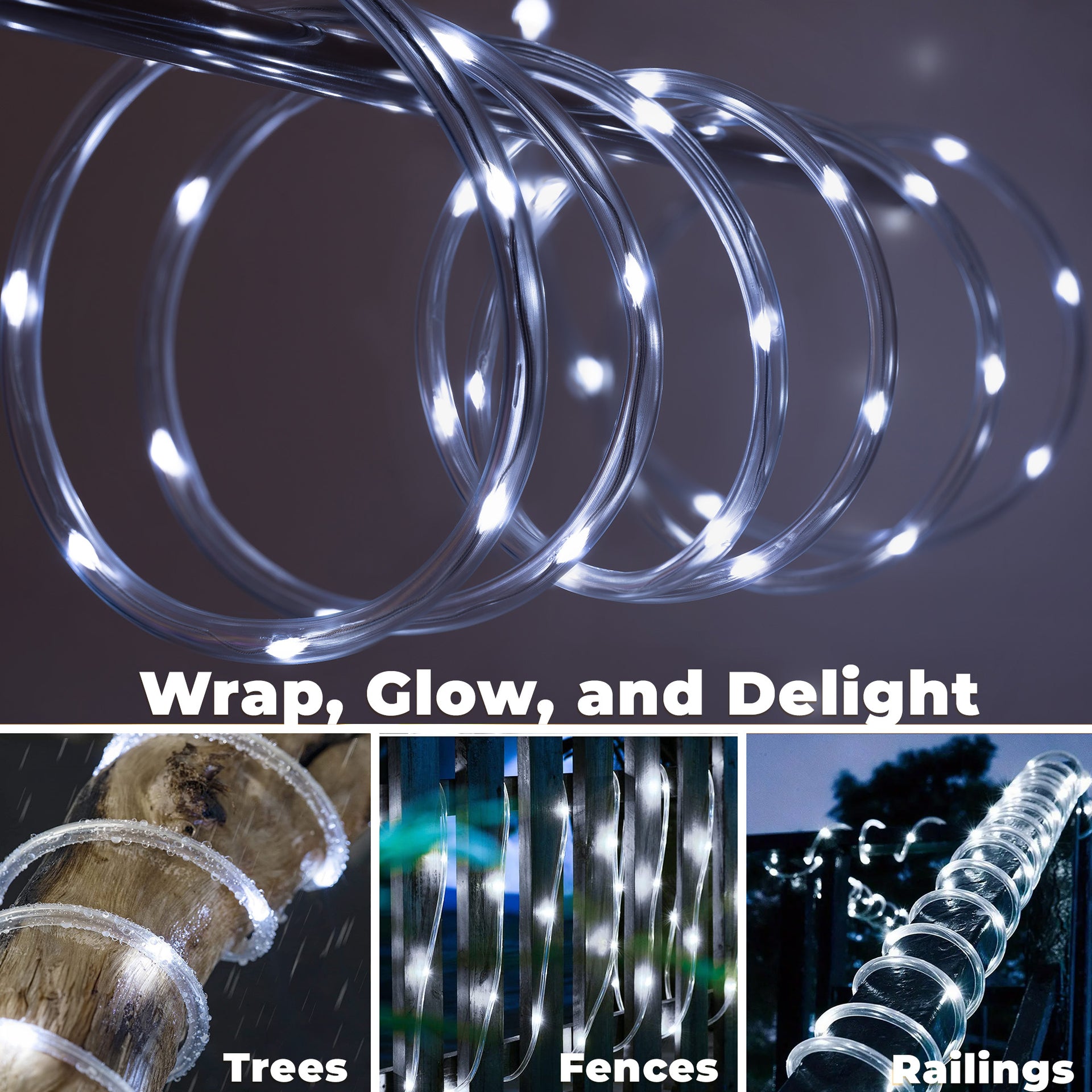 LED String Lights with Protective Tubing Outdoor Lighting - West Ivory LED Lighting