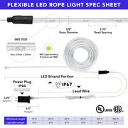 LED String Lights with Protective Tubing Outdoor Lighting - West Ivory LED Lighting