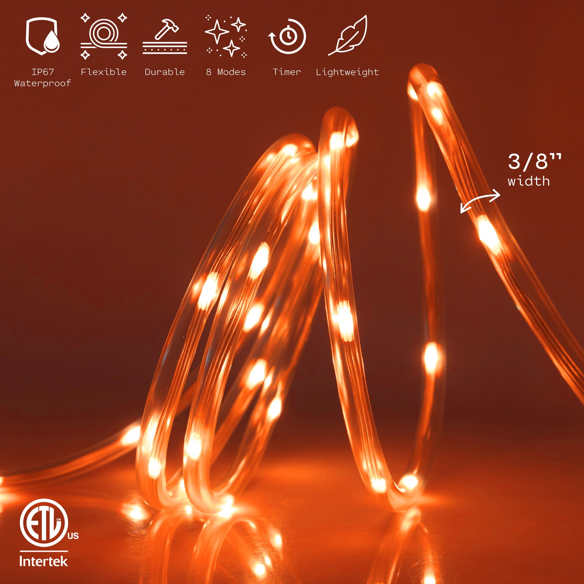 LED String Lights with Protective Tubing Outdoor Lighting - West Ivory LED Lighting
