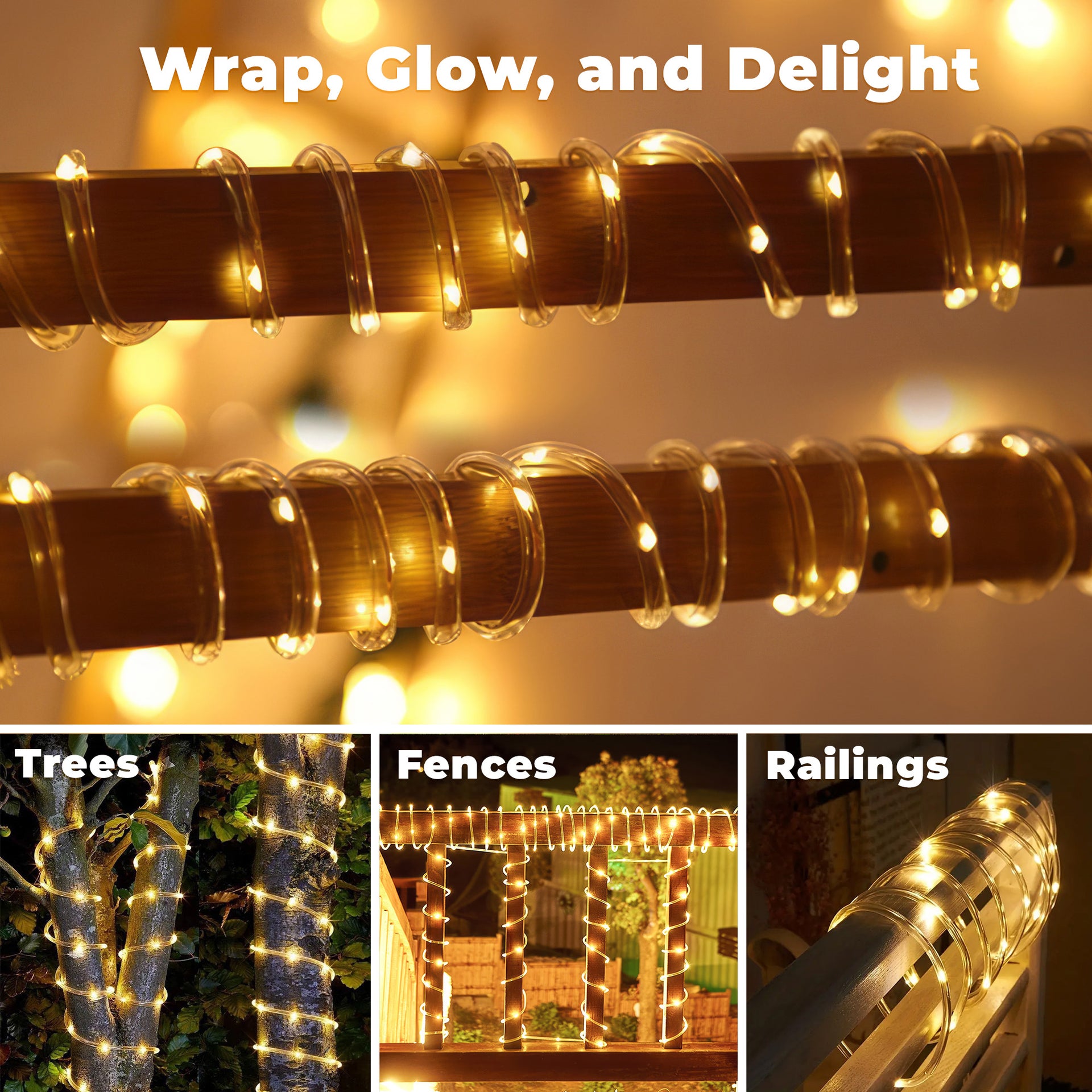 LED String Lights with Protective Tubing Outdoor Lighting - West Ivory LED Lighting