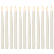 11" Ivory Taper Flameless LED Faux Wax Candle Lights - West Ivory LED Lighting