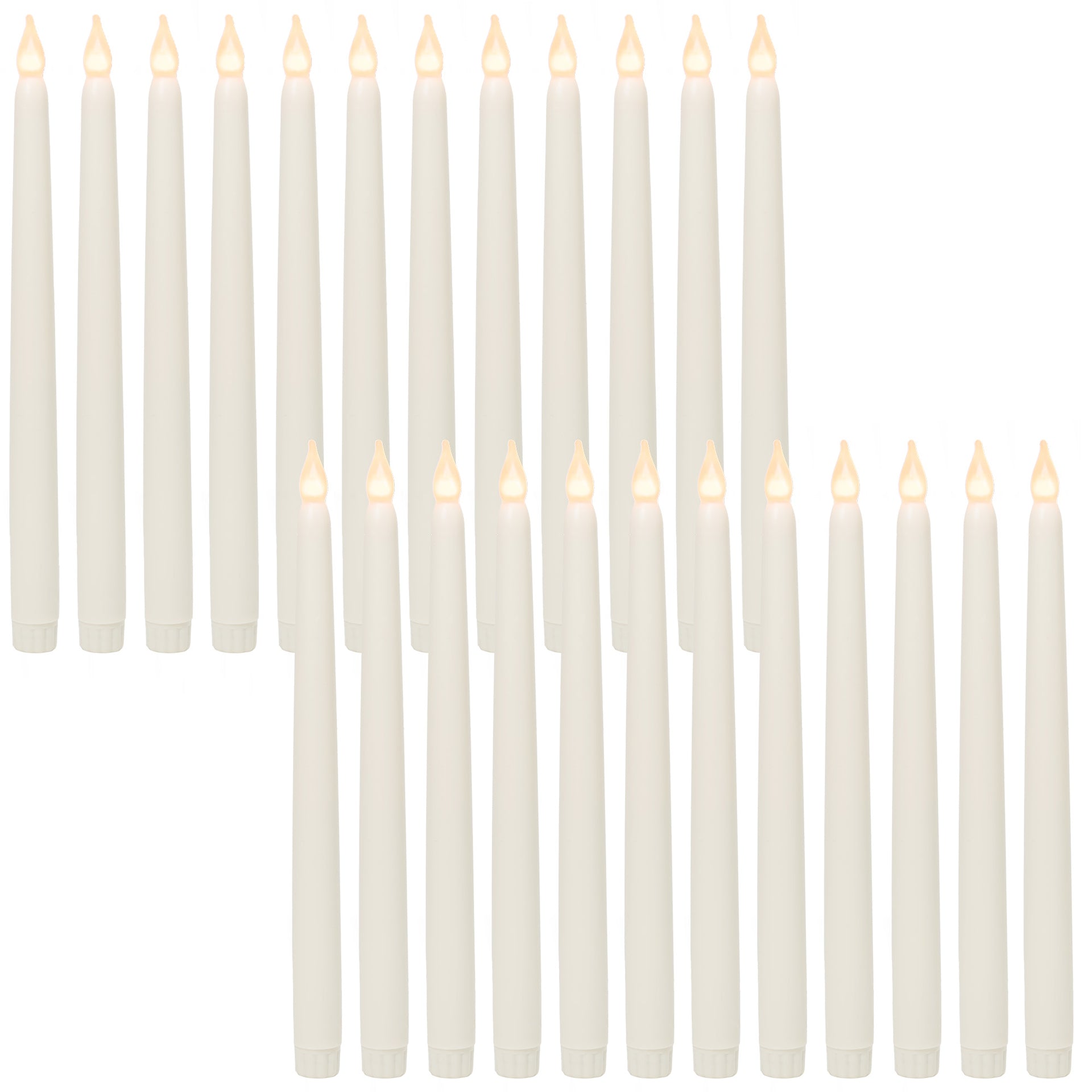 11" Ivory Taper Flameless LED Faux Wax Candle Lights - West Ivory LED Lighting