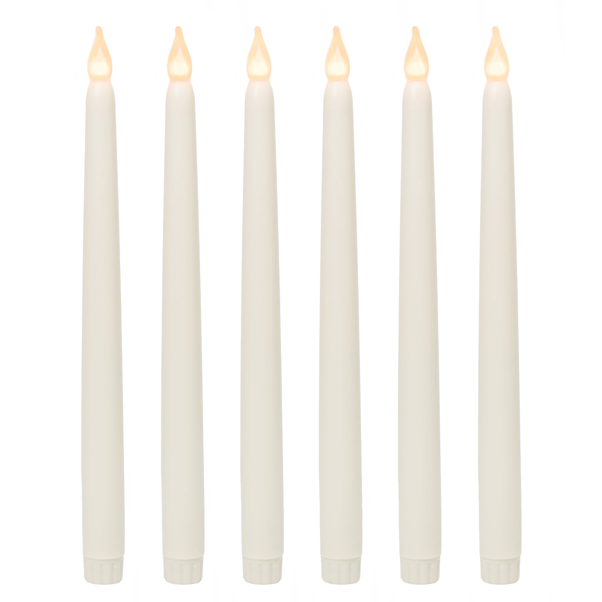 11" Ivory Taper Flameless LED Faux Wax Candle Lights - West Ivory LED Lighting