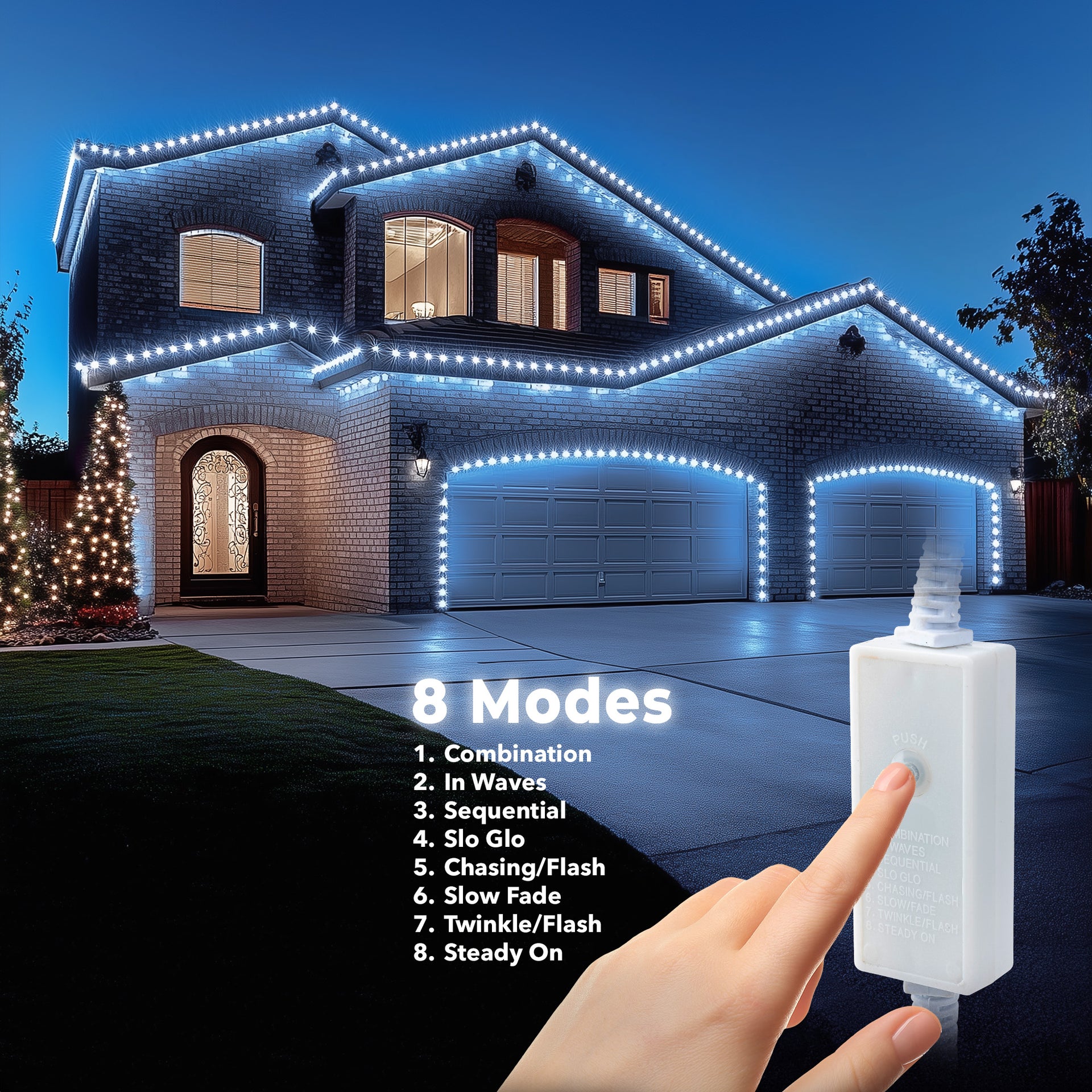 LED Rope Lights Outdoor Lighting, 8 modes - West Ivory LED Lighting