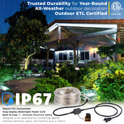 LED Rope Lights Outdoor Lighting, Outdoor ETL Certified, IP67 - West Ivory LED Lighting