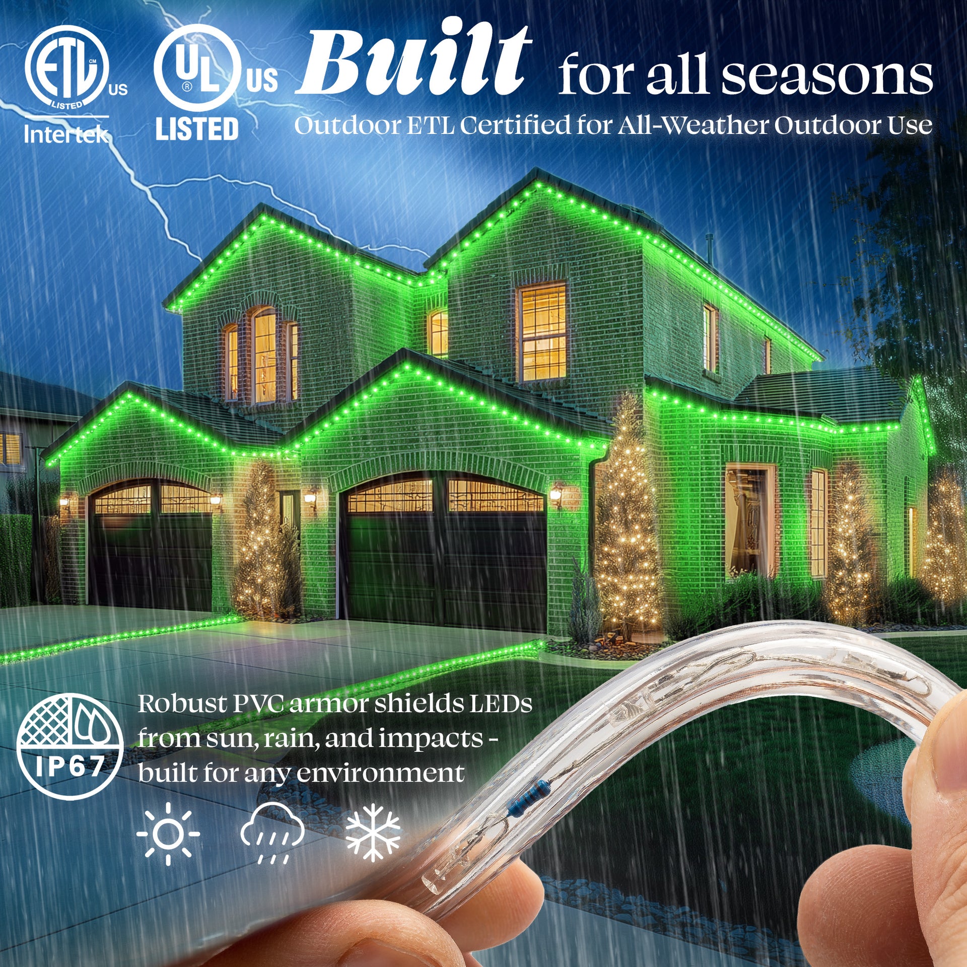 LED Rope Lights Outdoor Lighting, Outdoor ETL Certified, IP67 - West Ivory LED Lighting