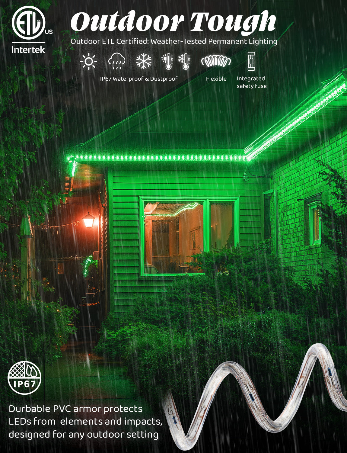 LED Rope Lights Outdoor Lighting, Outdoor ETL Certified, IP67 - West Ivory LED Lighting