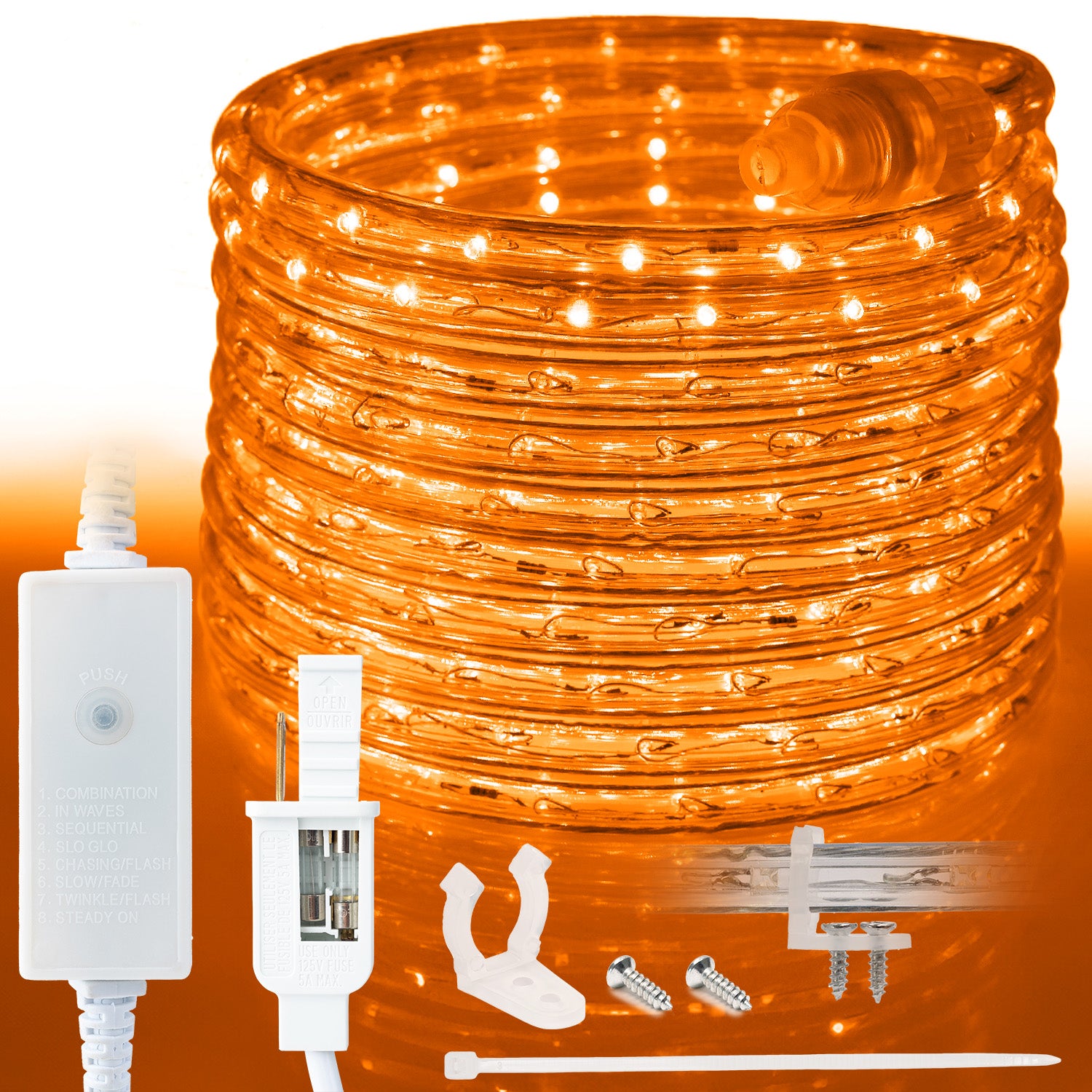 LED Rope Lights Outdoor Lighting, 8 modes - West Ivory LED Lighting