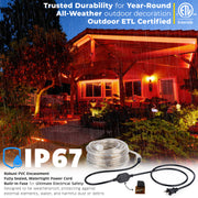 LED Rope Lights Outdoor Lighting, Outdoor ETL Certified, IP67 - West Ivory LED Lighting
