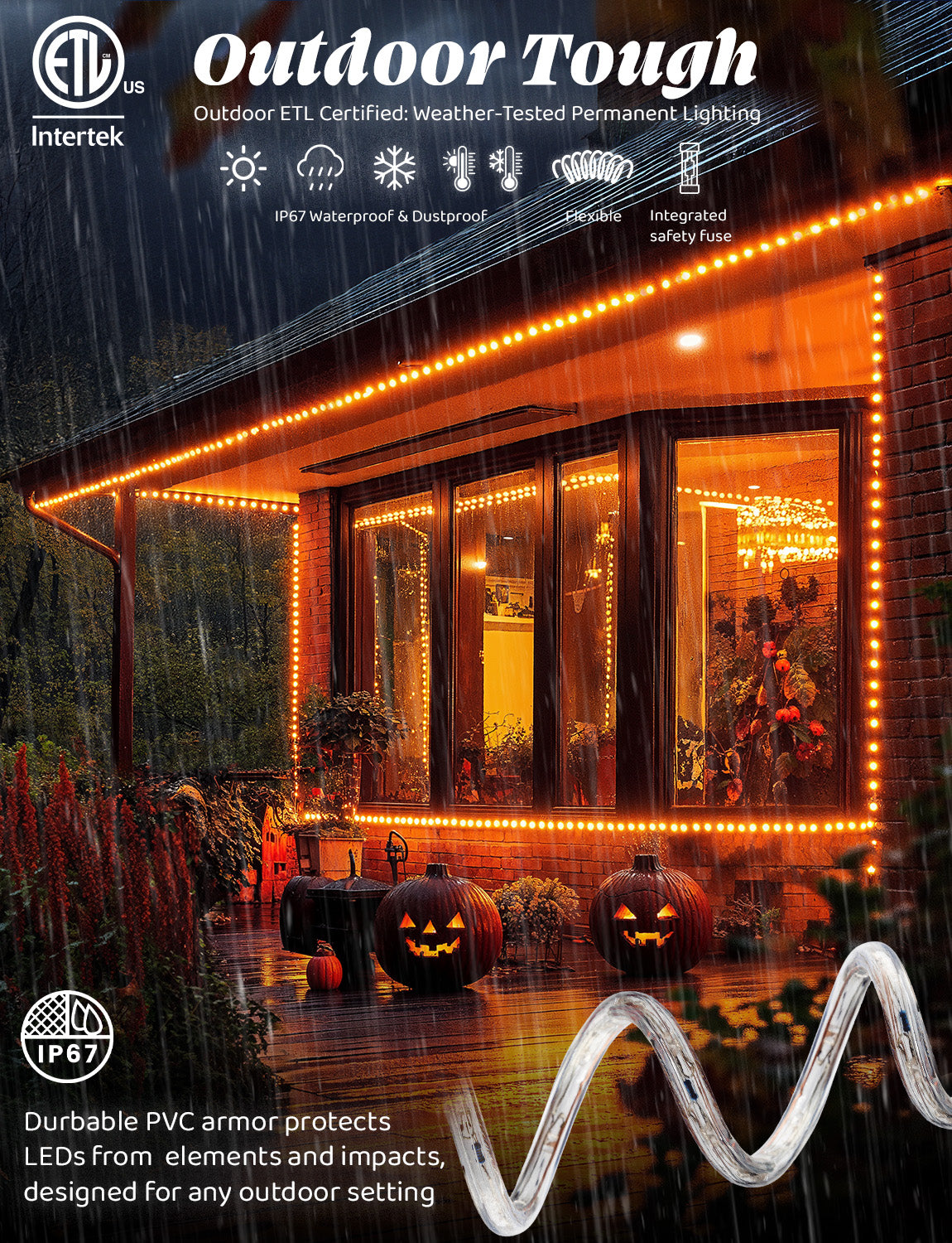 LED Rope Lights Outdoor Lighting, Outdoor ETL Certified, IP67 - West Ivory LED Lighting