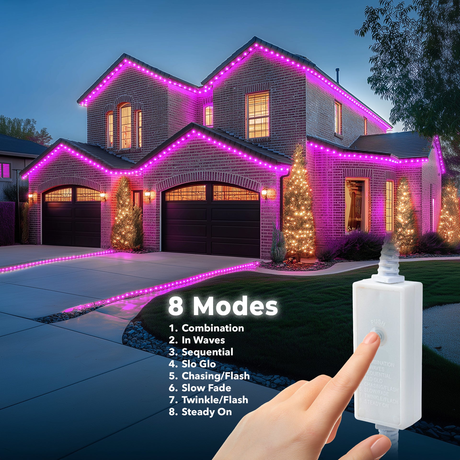LED Rope Lights Outdoor Lighting, 8 modes - West Ivory LED Lighting