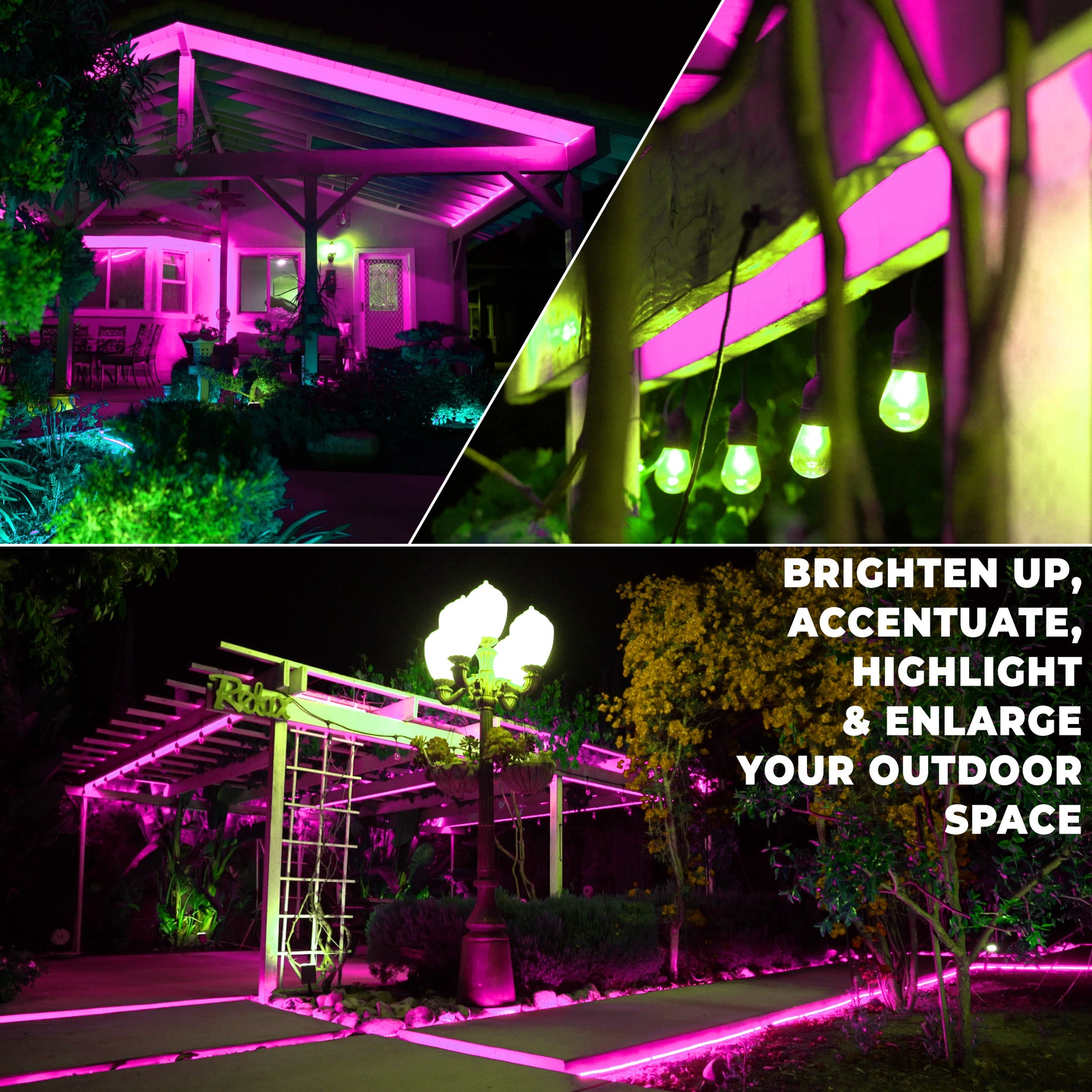 LED Rope Lights Outdoor Lighting, 8 modes - West Ivory LED Lighting