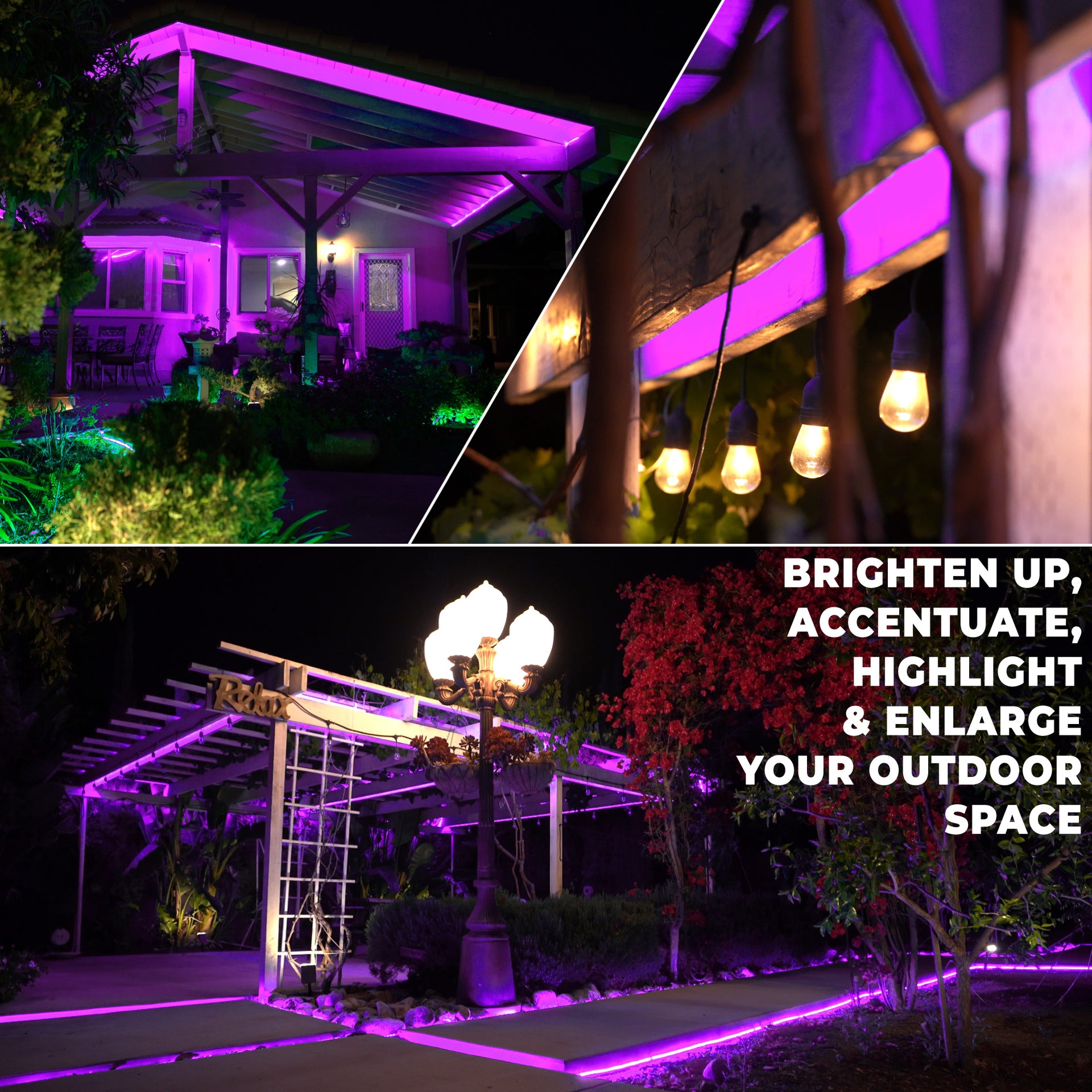 LED Rope Lights Outdoor Lighting, 8 modes - West Ivory LED Lighting
