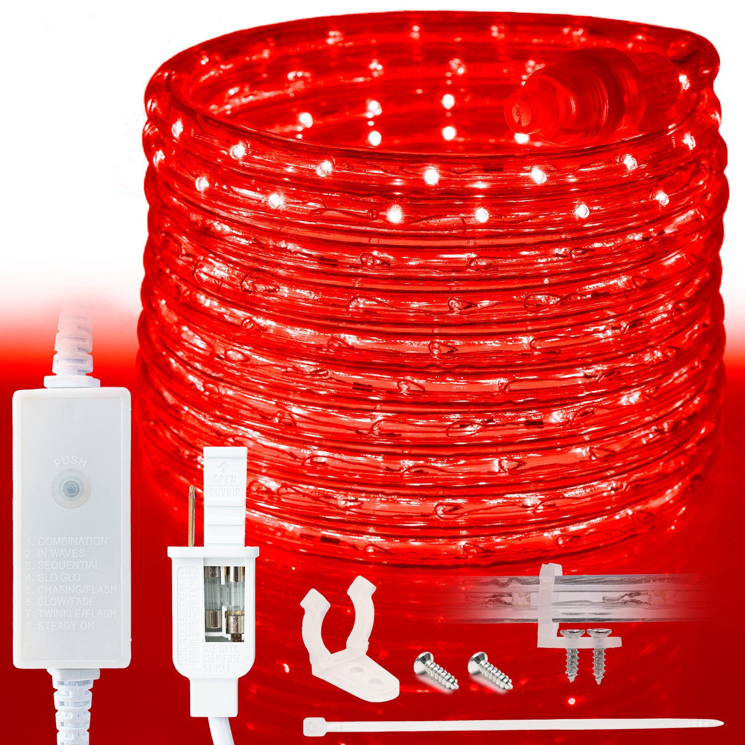 LED Rope Lights Outdoor Lighting, 8 modes - West Ivory LED Lighting