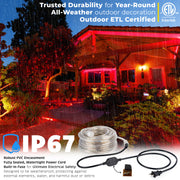 LED Rope Lights Outdoor Lighting, Outdoor ETL Certified, IP67 - West Ivory LED Lighting