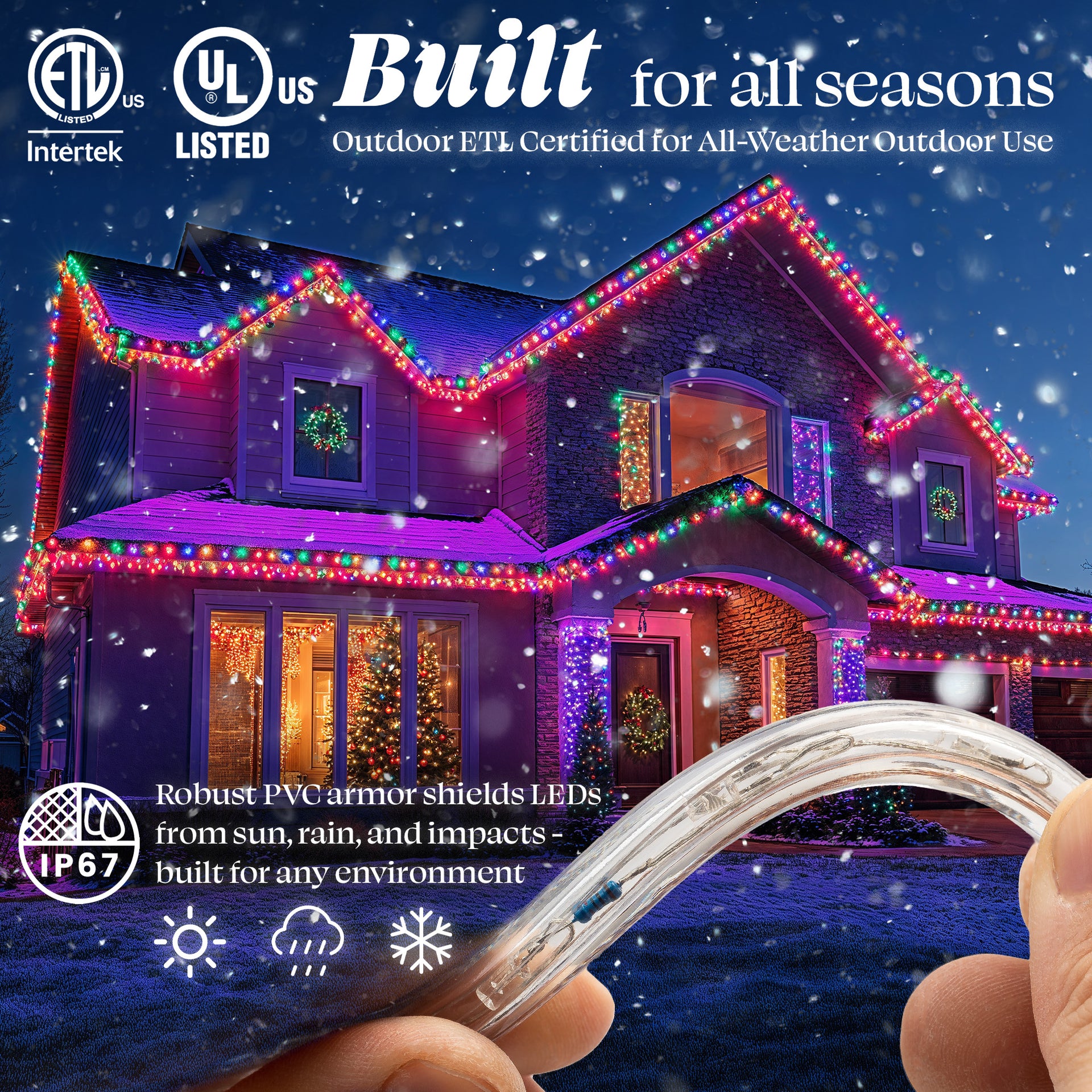 LED Rope Lights Outdoor Lighting, Outdoor ETL Certified, IP67 - West Ivory LED Lighting