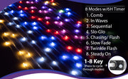 COOL WHITE Flexi Ribbon LED String Lights 33ft 100 LEDs 8 Modes w/6H Timer Waterproof - West Ivory LED Lighting
