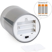 LED METALLIC MIRRORED GLASS FLICKERING FLAMELESS CANDLES - SET OF 3 (4" 5" 6") WITH REMOTE CONTROL - West Ivory LED Lighting