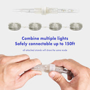 Green 1/2" LED Rope Lights with 8 Lighting Modes Controller, IP65, Linkable - West Ivory LED Lighting
