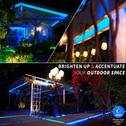 Green 1/2" LED Rope Lights with 8 Lighting Modes Controller, IP65, Linkable - West Ivory LED Lighting