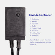 Cool White 1/2" LED Rope Lights with 8 Lighting Modes Controller, IP65, Linkable - West Ivory LED Lighting