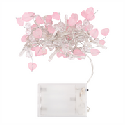 20 LED Beads and Hearts String Fairy Light 5 feet Battery Powered, Warm White - West Ivory LED Lighting