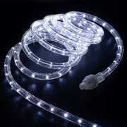 Cool White 1/2" LED Rope Lights with 8 Lighting Modes Controller, IP65, Linkable - West Ivory LED Lighting