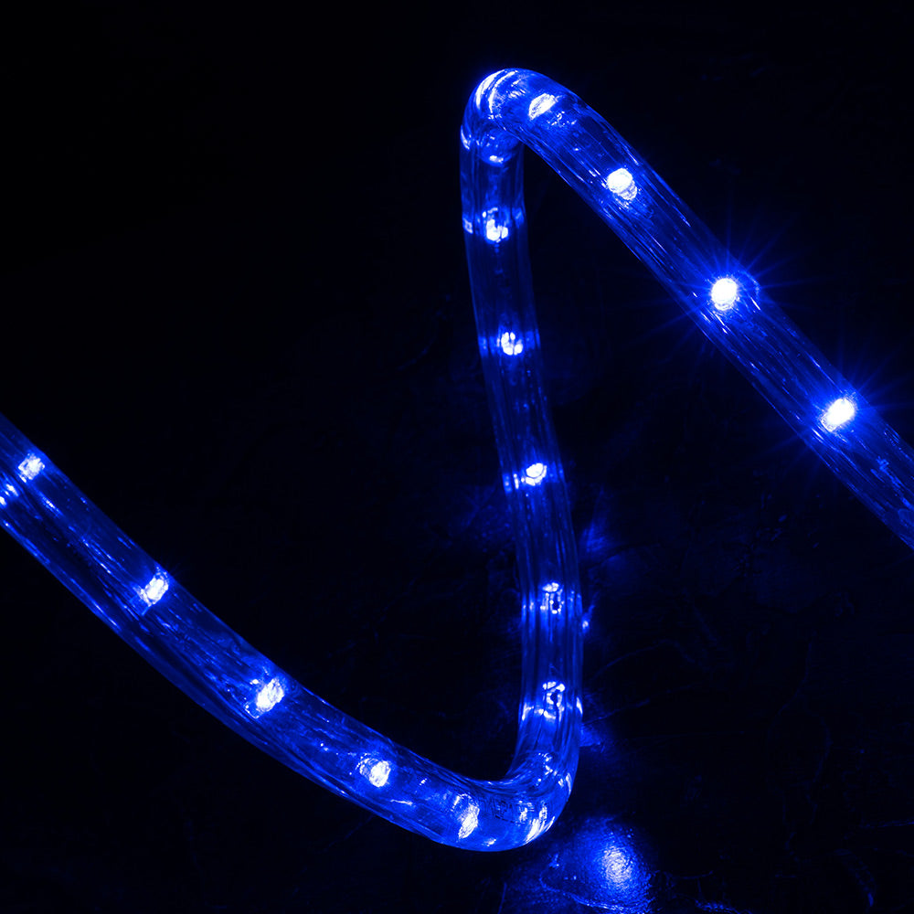 Blue 1/2" LED Rope Lights with 8 Lighting Modes Controller, IP65, Linkable - West Ivory LED Lighting