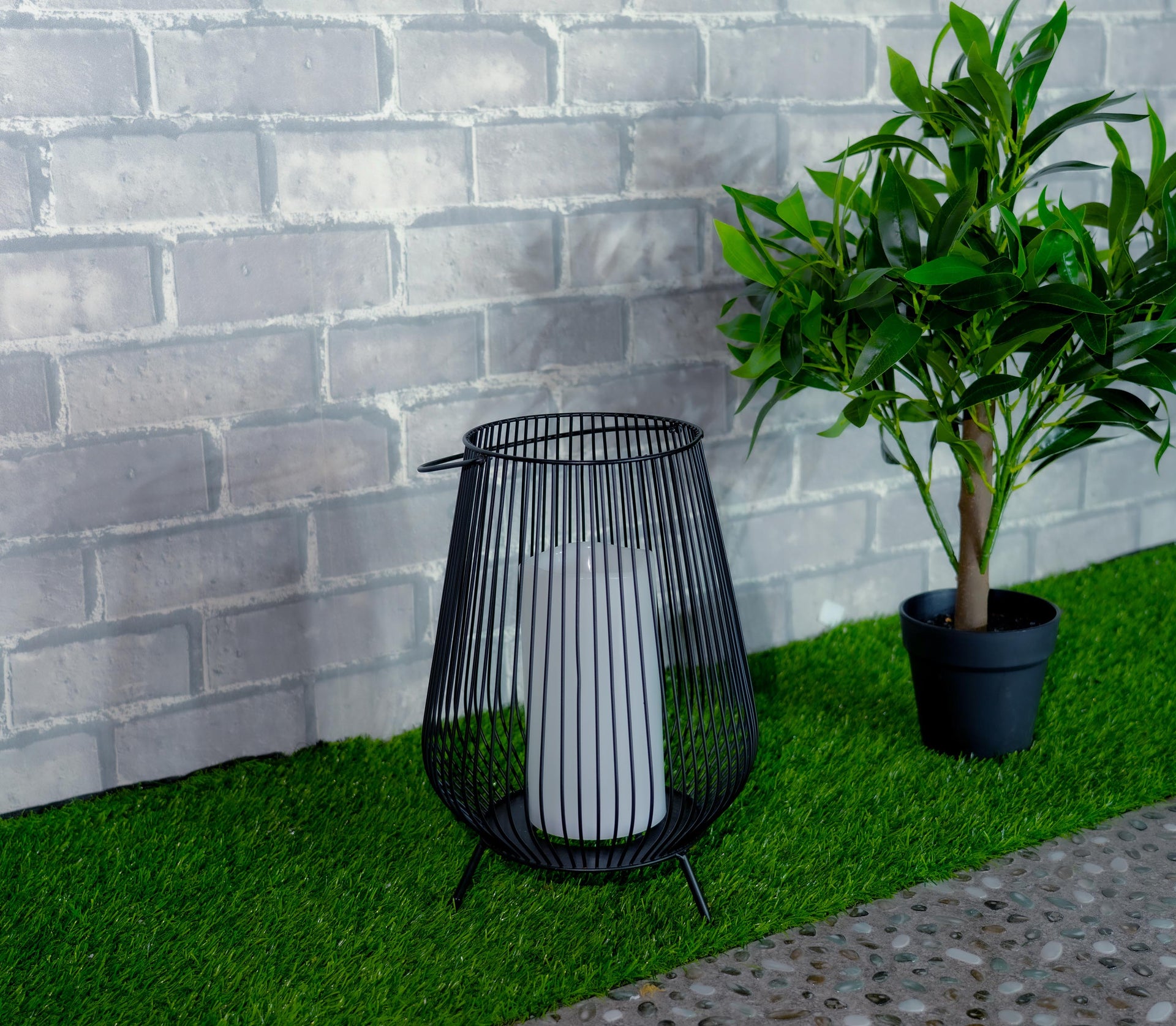 Solar Rechargeable Weatherproof Flickering Flameless LED Outdoor Pillar Resin Candles with Dusk to Dawn Timer, Light Sensor, Set of 2, D 4" x H 8" - West Ivory LED Lighting