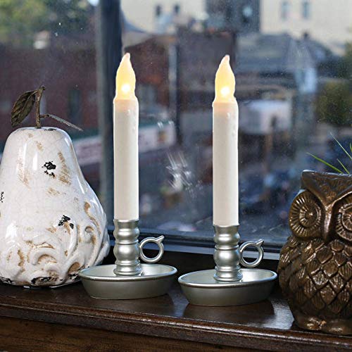 Set of 12 - 6.25" Warm White Flameless LED Taper Candles Mini Battery Operated Wax Dipped White Body - West Ivory LED Lighting