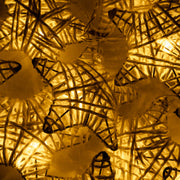 10 LED Metal Covered Stars String Fairy Light 6 feet  Battery Powered, Warm White - West Ivory LED Lighting