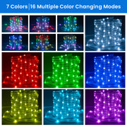 LED 7 Color Changing 16 Modes String Lights w/ Protective Tubing - West Ivory LED Lighting 