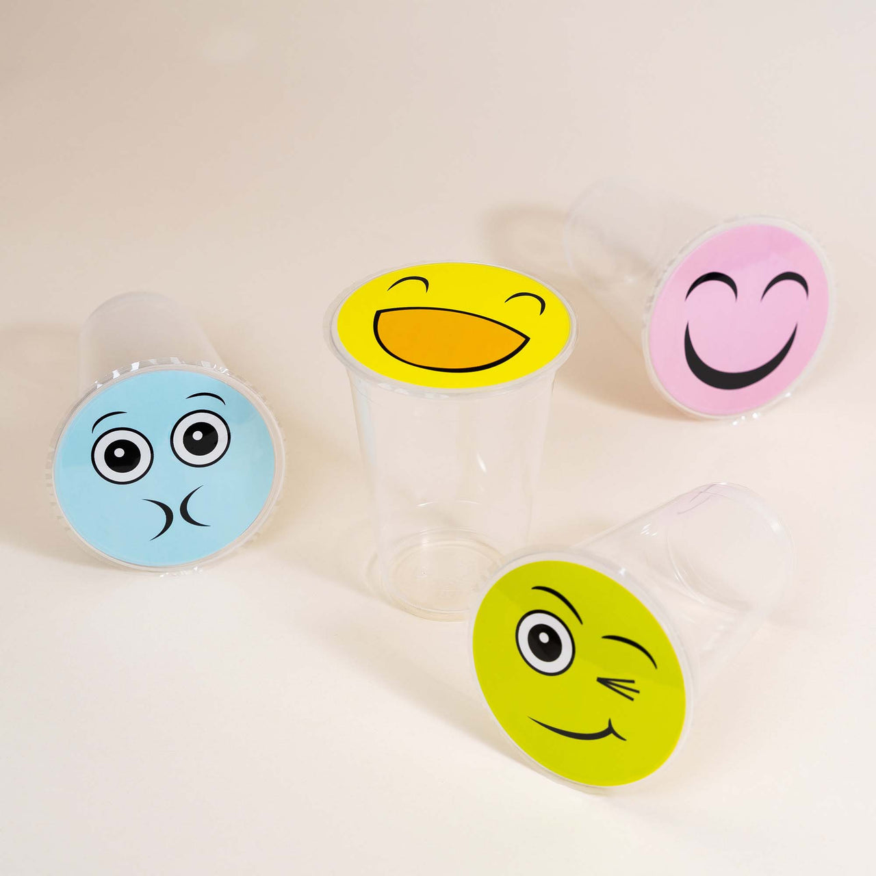 Cup Sealer Film with Cute Colorful Expressive Smiley Design, Seals 3275 Cups for PP Plastic Cups - West Ivory LED Lighting 