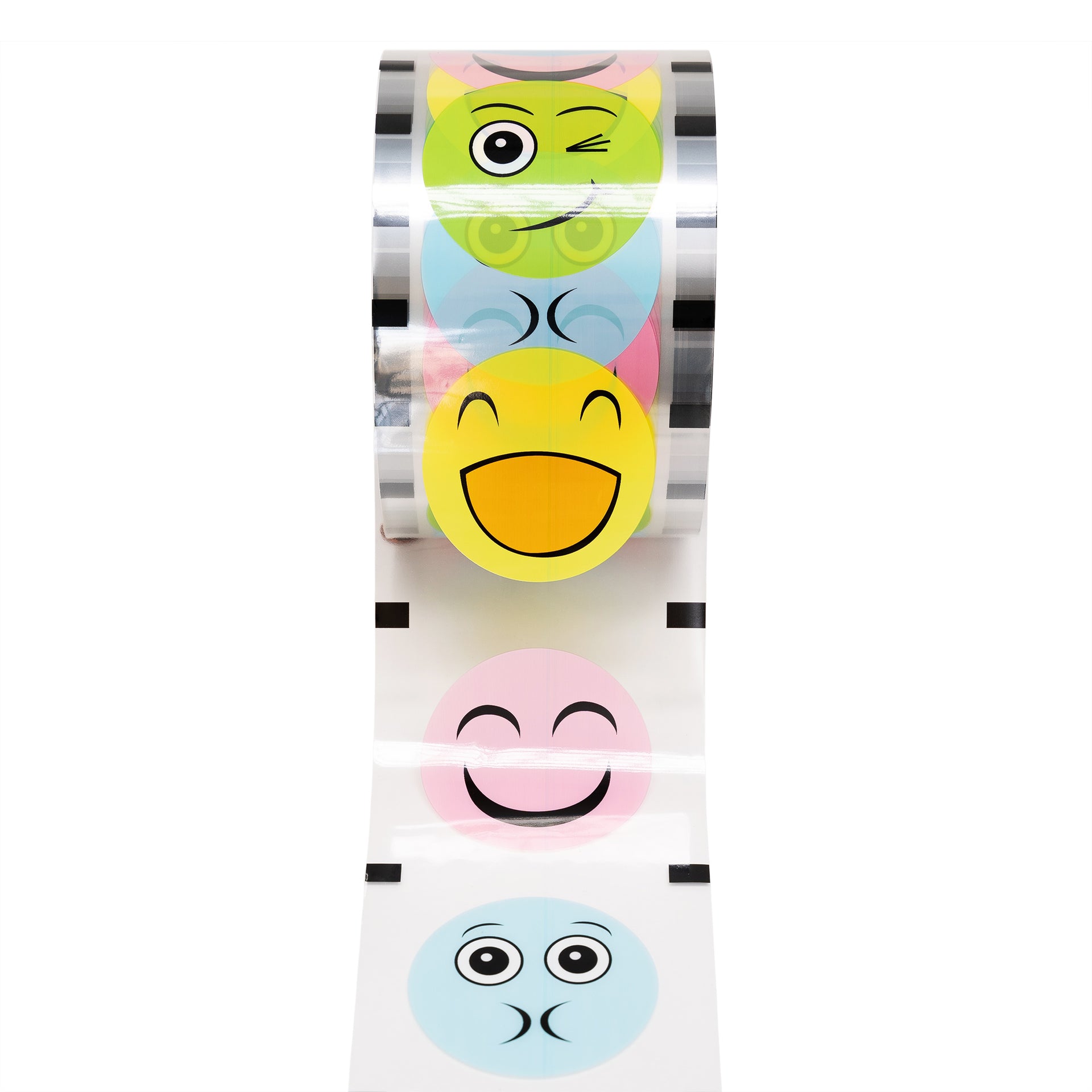 Cup Sealer Film with Cute Colorful Expressive Smiley Design, Seals 3275 Cups for PP Plastic Cups - West Ivory LED Lighting 