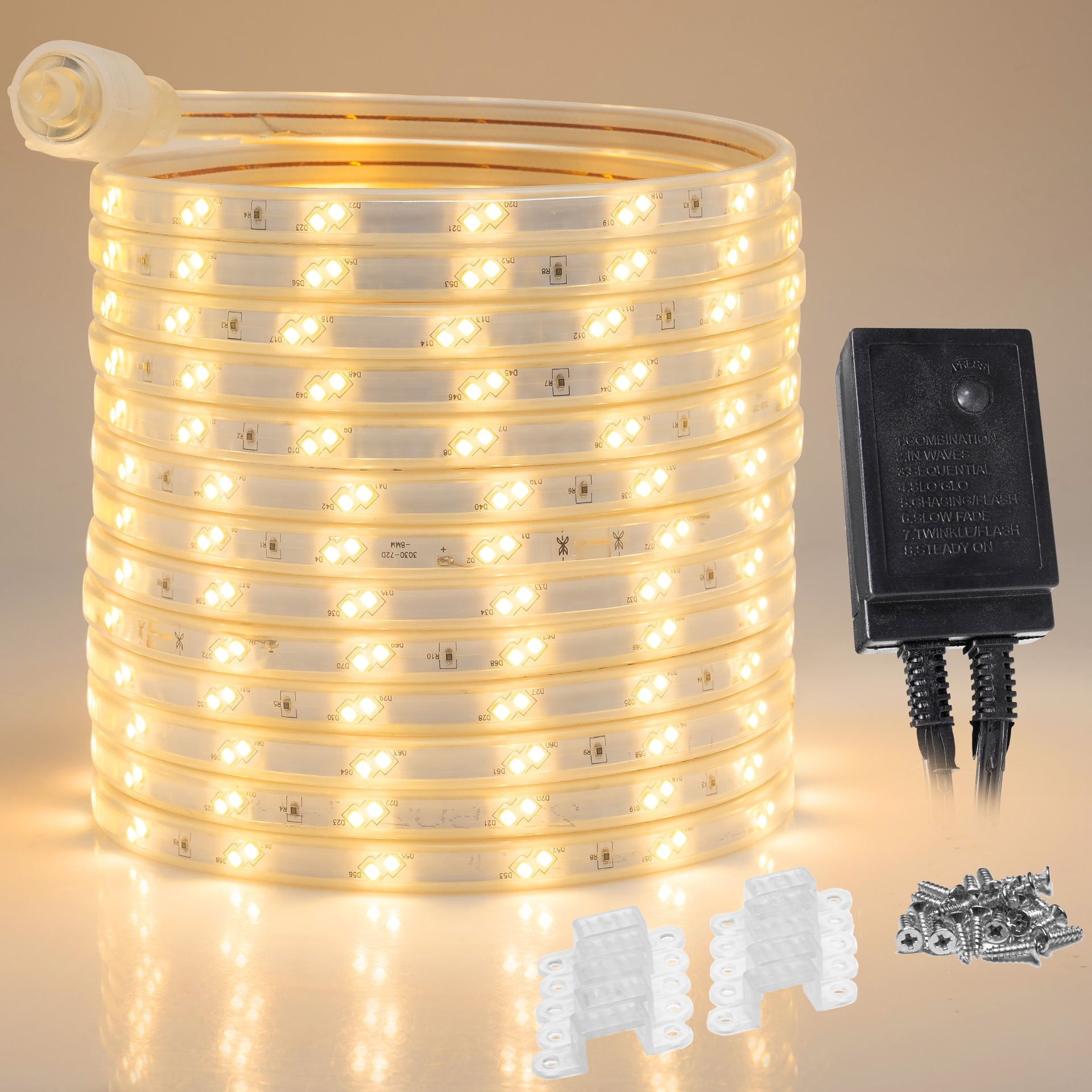 LED 16 Mode SMD 2835 Flat Light Strip - West Ivory LED Lighting 