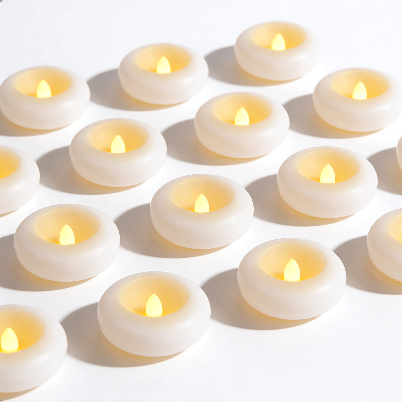 2.75" Water-Activated Flameless LED Floating Candles Tealights - West Ivory LED Lighting 