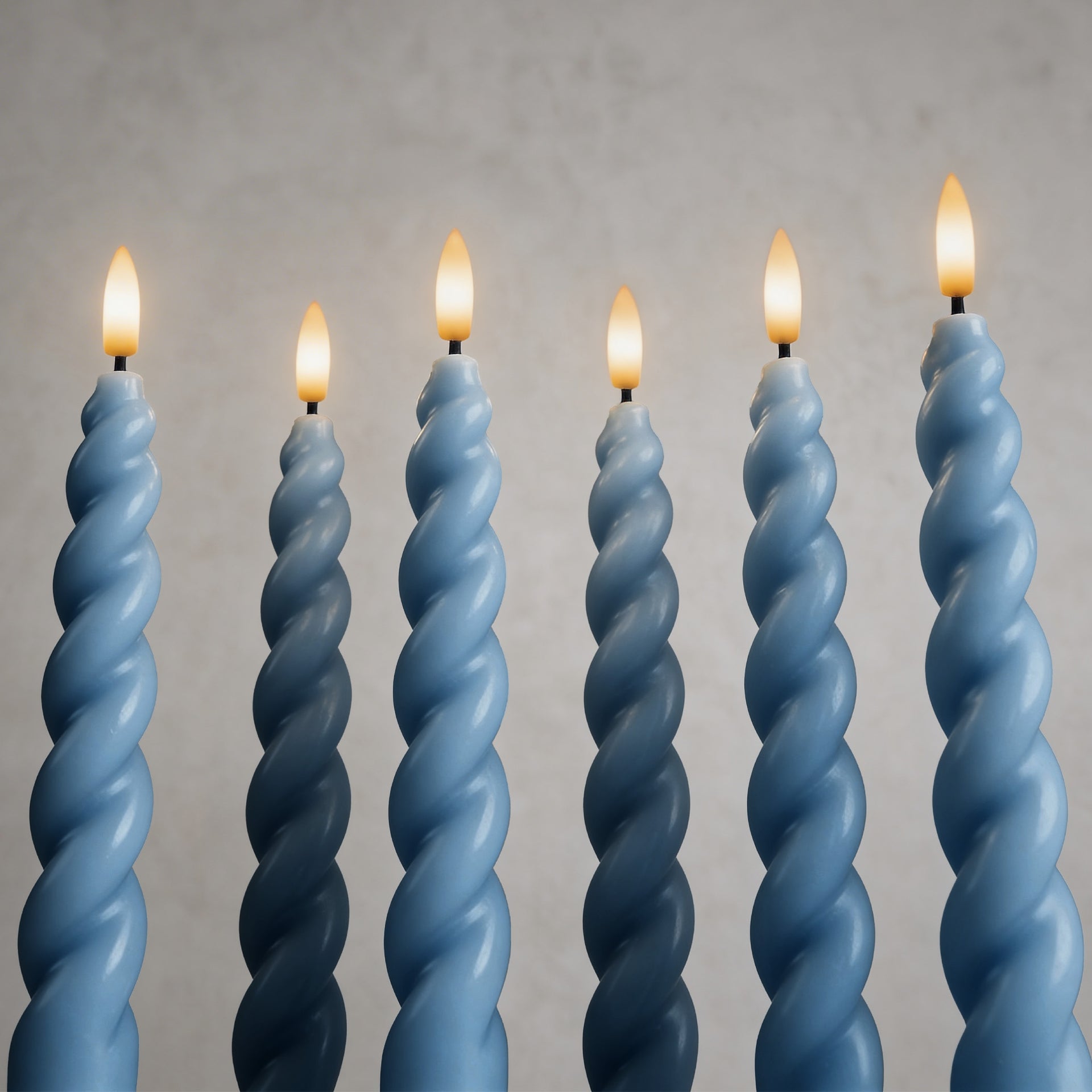 10" Flameless LED Taper Candles – Full Twisted Spiral – Remote, 2/4/6/8-Hr Timer (24-hr Memory), Bottom On/Off Button, Dimmable, Battery Operated, Flicker/Steady - West Ivory LED Lighting 