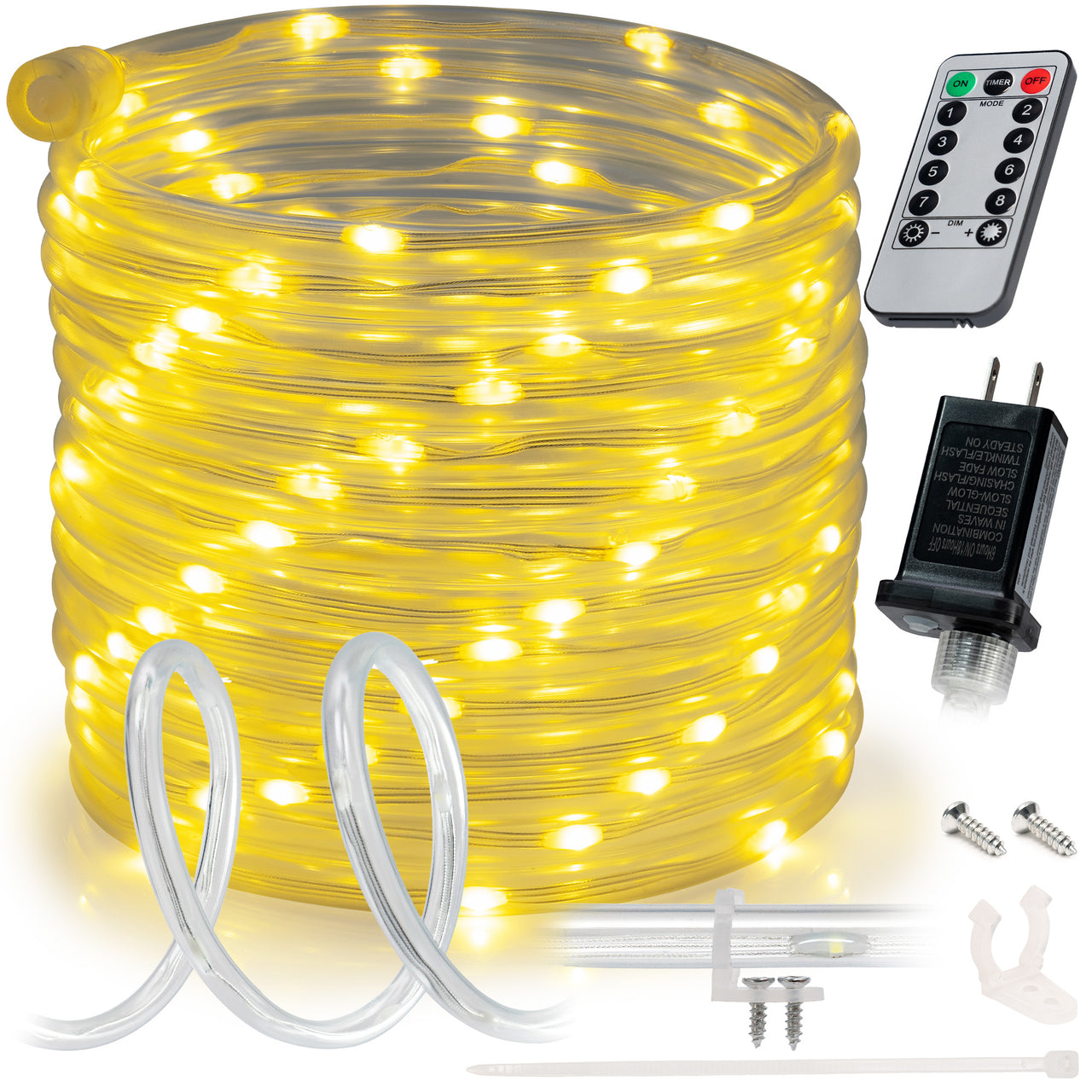 LED String Lights with Protective Tubing Outdoor Lighting - West Ivory LED Lighting 