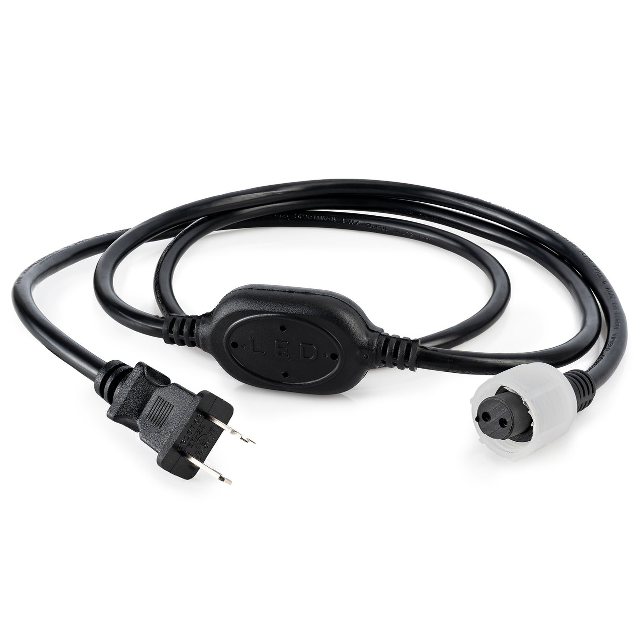 5ft LED Rope Light Power Cord with Connector Cap – 3/8" 2-Wire, Supports up to 300ft - West Ivory LED Lighting 