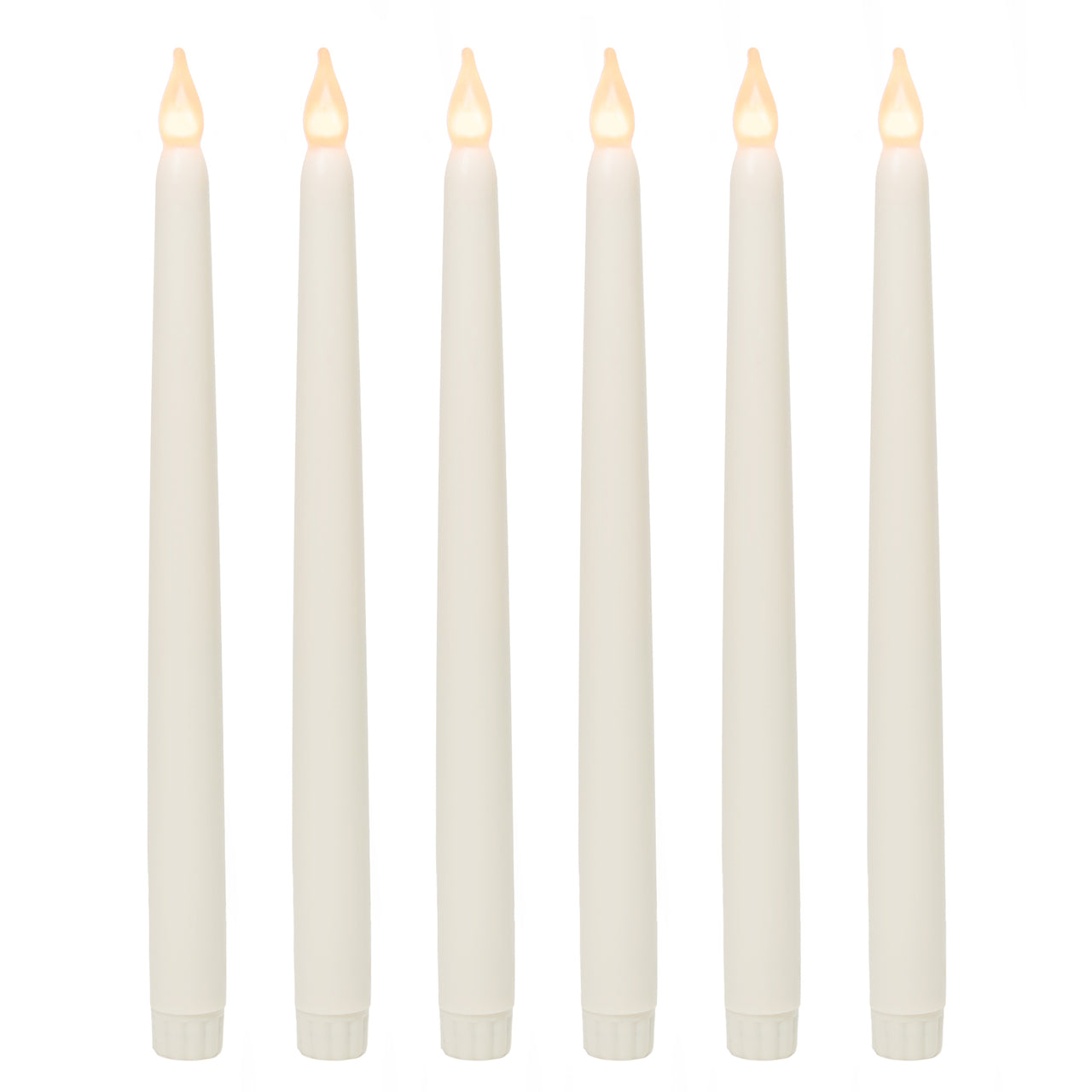 11" Ivory Taper Flameless LED Faux Wax Candle Lights