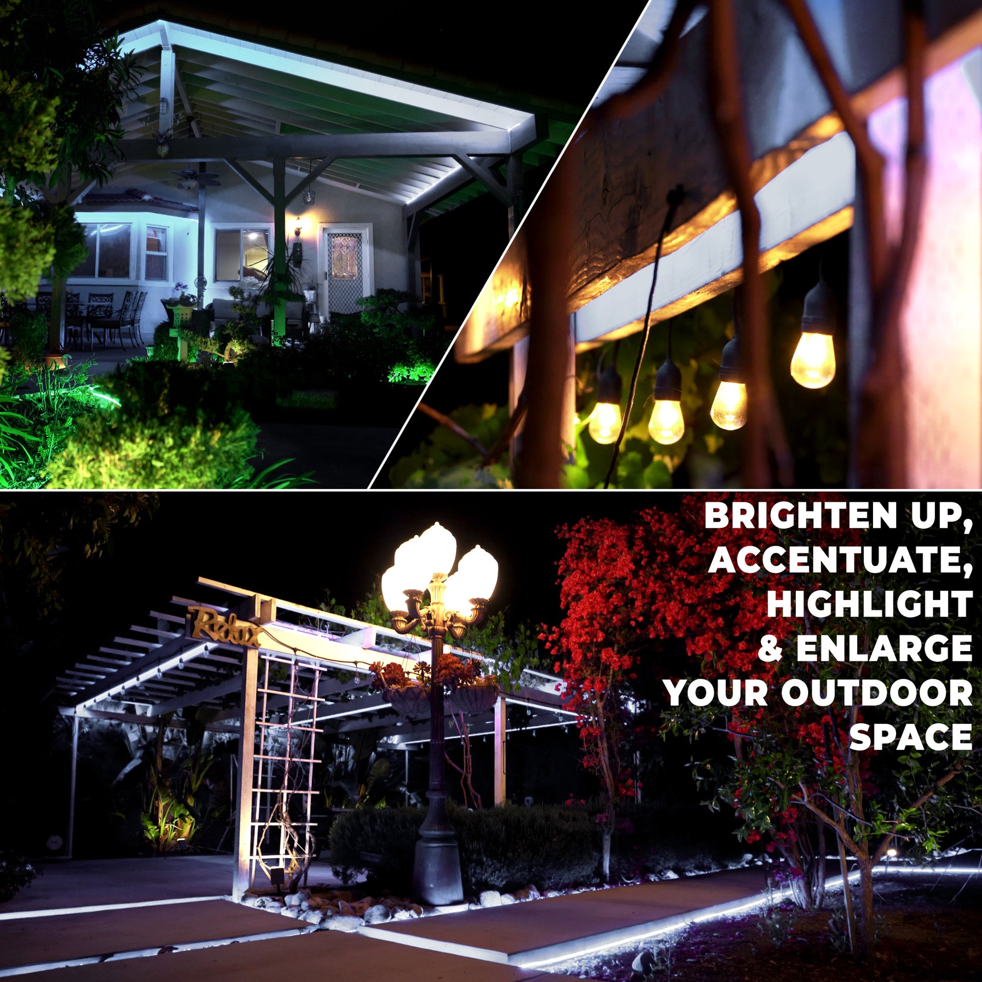 LED Rope Lights Outdoor Lighting, 8 modes - West Ivory LED Lighting 