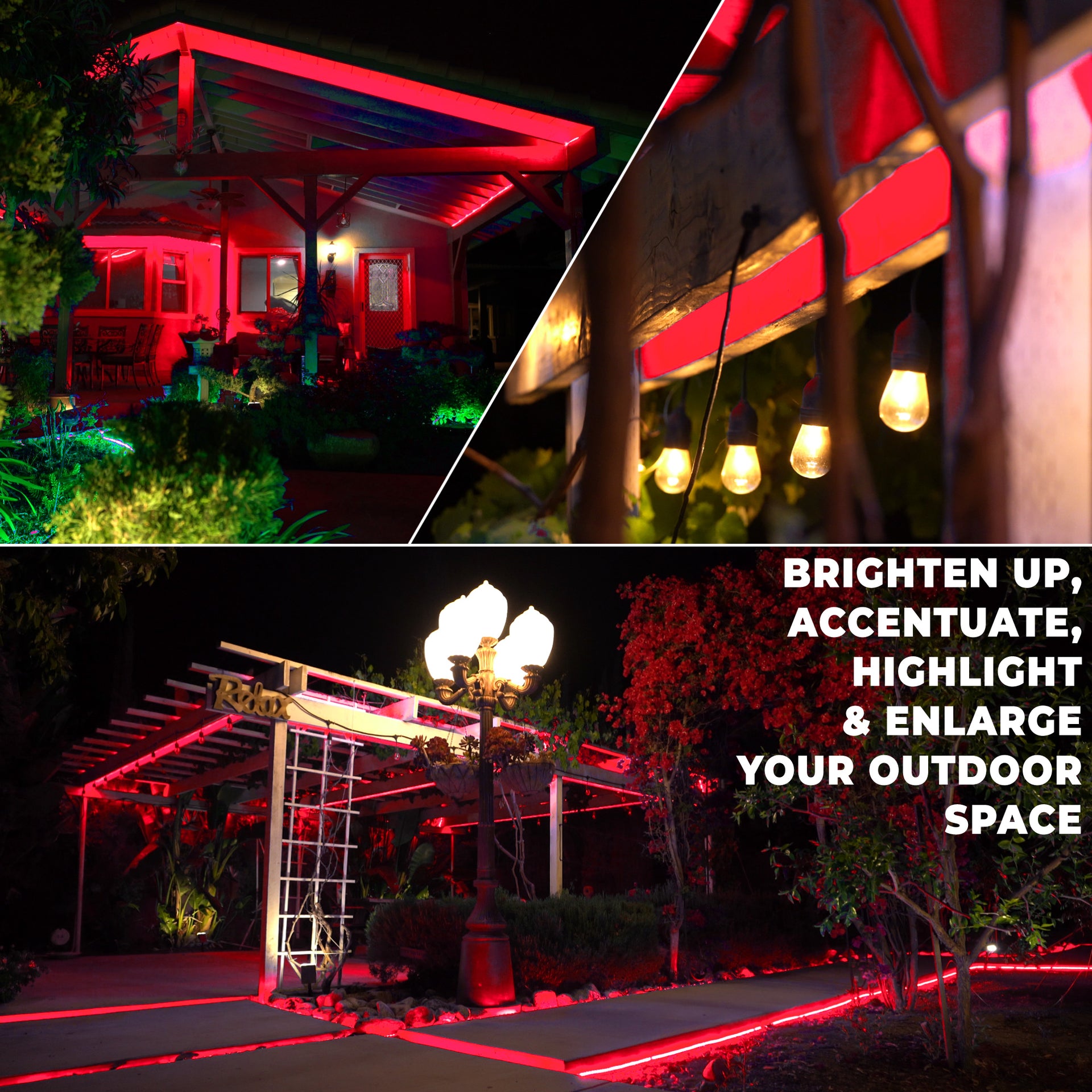 LED Rope Lights Outdoor Lighting, 8 modes - West Ivory LED Lighting 