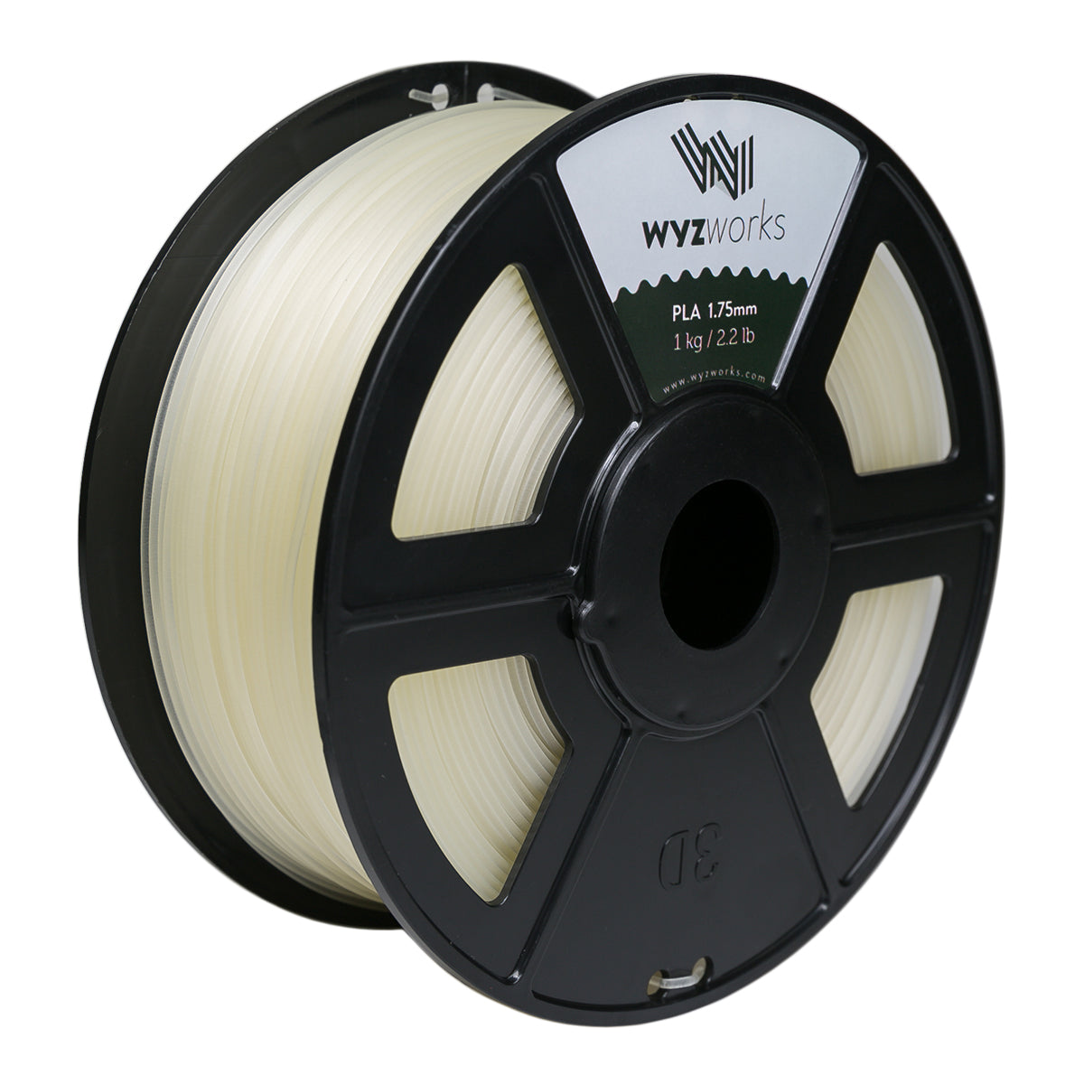 WYZworks PLA 1.75 3D Filament - West Ivory LED Lighting 