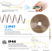 Green 1/2" LED Rope Lights with 8 Lighting Modes Controller, IP65, Linkable - West Ivory LED Lighting 